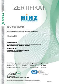 Zertifikat ISO 9001 2008